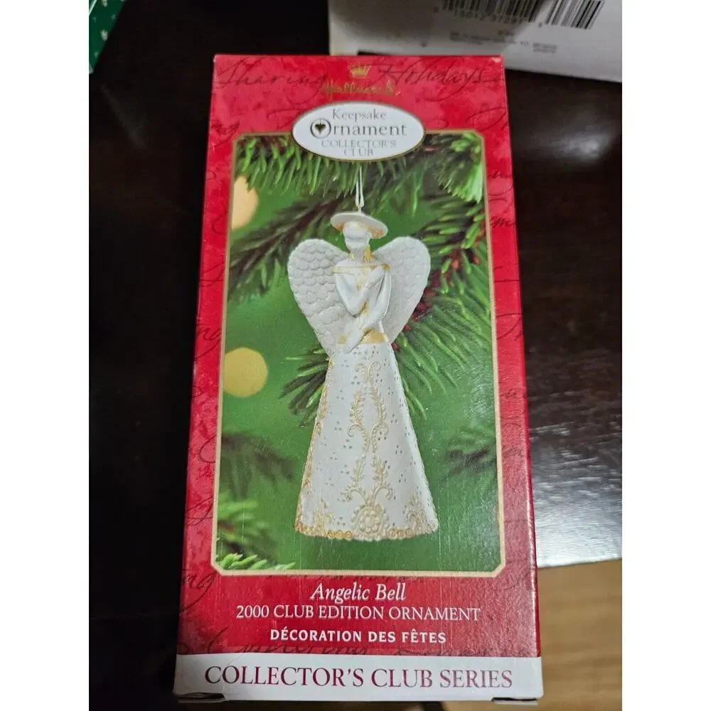 Hallmark Keepsake 2000 Angelic Bell Christmas Ornament Club Edition Angel VTG